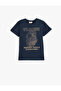 Dark blue Printed T-Shirt