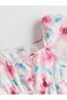 Lcw Kids Pink Square Neck Floral Girl's Dress - 2