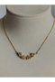 Gold Stone Clover Heart Steel Necklace 316L Tarnish Free Guaranteed (Openable Magnet) - 2