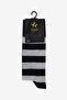 Men's Black-Grey Bamboo Single Patterned Socks