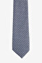 Men's Grey-Navy Blue Patterned Tie - 2