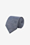 Men's Grey-Navy Blue Patterned Tie