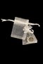 White Organza Transparent Tulle Pouch, 50 Pieces Size 5X7Cm, Henna Cookie Nuts Gold Jewelry Promise Gift Bundle - 3