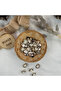 Black Detailed Gold Bottom Sewing Button with Heart Pattern Pearls 17.8mm 28" (12Pcs) - 3