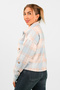 Blue-Beige Plaid Women's Shirt - 2