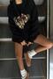 Black Gennine Dicries Skulls Hooded Sweatshirt - 4