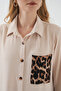 5851 pocket detailed shirt tunic - beige - 4