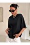 Knov Women's Back Printed Comfort Fit Cotton Combed Cotton Black T-Shirt - 3