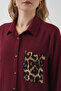 5851 Pocket Detailed Shirt Tunic - Claret Red - 4