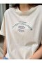 Clarity Printed Women's Cotton Combed Basic Comfort Beige T-Shirt - 3
