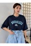 Boundless Women's Comfort Fit Cotton Combed Cotton Navy Blue T-Shirt - 2