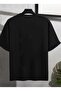High St Printed Cotton Round Neck Black T-Shirt - 2