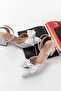 Duru White Polka Dot Heeled Daily Sandals - 5