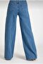 High Waist Wide Leg Palazzo Jean Trousers - 2