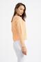 Women's V-Neck Slim Knitwear Sweater Salmon - 3