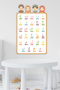 Elif Ba Child Figured Wall Sticker Alphabet Sticker 28x45 cm Kids Room Wall Sticker