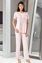4001 Women's Maternity Pajama Set with Dressing Gown-Powder - 2