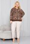 Plus Size Leopard Pattern Soft Sweater - 2