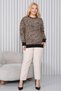 Plus Size Leopard Pattern Soft Sweater - 2