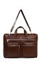 Men's Brown Genuine Leather Briefcase Laptop Bag Brown (En: 38cm Size:26Cm) - 2