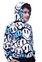 Smiley Face Patterned Hooded Unisex Sweatshirt - 4