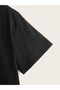 Printed Women's Black Organic Cotton Crop T-shirt - 4