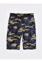 أسطوانة للأولاد بنمط مموه بخصر مطاطي من LCW Kids Anthracite