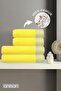 100% Cotton 4-Piece Yellow Towel Set - 2 Hand Towels and 2 Bath Towels