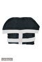 Dark Grey-White Striped Hooded Bathrobe for Girls and Boys, 100% Cotton - 3