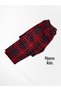 Girl's 100% Cotton Suede Fabric Red Plaid Print Long Sleeve Crew Neck Pajamas Set - 3