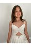 Girl White Sparkly Tulle Front Court Train Floor-Layer Evening Dress 9-14 Years - 4