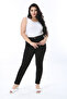 Women's Plus Size Black High Waist 5 Pockets Lycra Skinny Leg Pants 65N38712 - 6