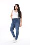 Women's Plus Size Blue High Waist Lycra 5 Pocket Jeans Pants 65N38134