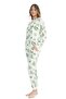 U.S. Polo Assn. 17105 Women's Soft Fabric Round Neck Long Sleeve Elasticated Leg Pajama Set - Green - 4