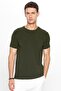 Men's Slim Fit Slim Fit Cotton Soft Texture Lycra Stretchy Fabric Basic Khaki Crew Neck T-Shirt - 3