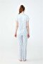 U.S. Polo Assn. 16739 Women's Short Sleeve Pajama Set-Blue - 3