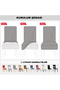 Bamboo Nano Fabric Lycra Washable Chair Cover Elastic Single Chair Cover - Milk Coffee - 4