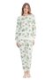 U.S. Polo Assn. 17105 Women's Soft Fabric Round Neck Long Sleeve Elasticated Leg Pajama Set - Green