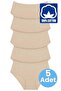 Women's High-Waisted 100% Cotton 5-Pack Corded Fabric Bato Briefs Women's 5-Pack Briefs - 4