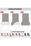Honeycomb Spandex Fabric Lycra Washable Anti-Pilling Chair Cover Single Chair Cover - Gray - 4