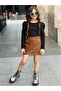 Ruffle Detailed Badi and Leather Skirt Combination - 6