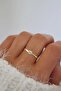 Gold Color Solitaire Jewelry Ring - 2