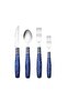 Lucas 6-Person 24-Piece Fork Spoon Knife Set Blue