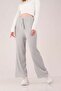 Women's Grey Ribbed Knit Jersey Trousers - 4