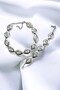 Metal ̇Ze İnci ̇ Baklava Choker Chocker Necklace Set of Bi ̇ - 4