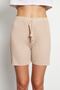Cream Women's Ribbed Casual Comfortable Wear Shorts Pajama Bottoms - 5