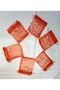 Red Tulle Pouch, 50 Pieces, (9 X 12 cm) Henna Snack Engagement Gift Pouch, with Gold Points - 7