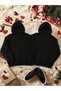 Dear Couple Combinations Love Printed Hooded Hoodie Sweatshirt - 2