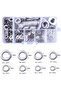 180pcs Stainless Steel Flat Washer Plain Washer Flat Gasket Rings Assortment Kit for Sump Plugs M... - 8