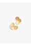 Clover Leaf Shaped Metal Earrings